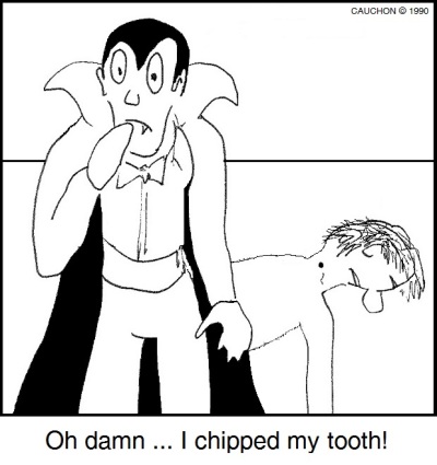 Vampire Chips His Tooth (13Nov90)